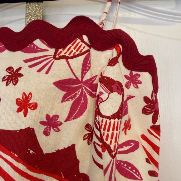 Caroline Constas Red and White Textured Fabric - Picture 6 of 9